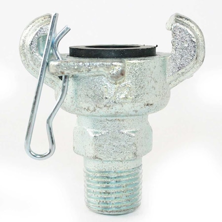 Interstate Pneumatics 1/2 Inch Male NPT Straight Through Jack Hammer Coupler, PK 6 CU-801-D6